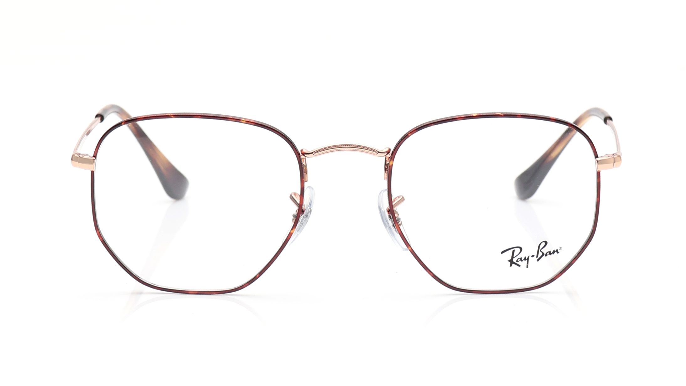 Image 1 of Black Geometric Eyeglasses for Men and Women from Rayban Available at Titan Eye+