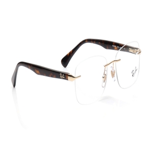 Image 2 of Havana Rectangle Eyeglasses for Men and Women from Rayban Available at Titan Eye+