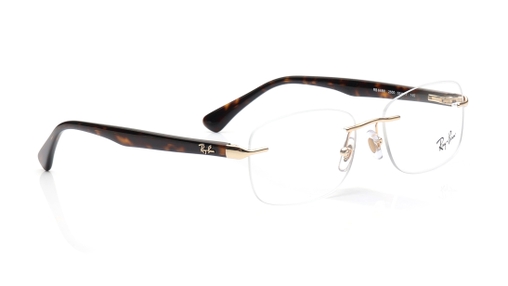 Image 2 of Havana Rectangle Eyeglasses for Men and Women from Rayban Available at Titan Eye+