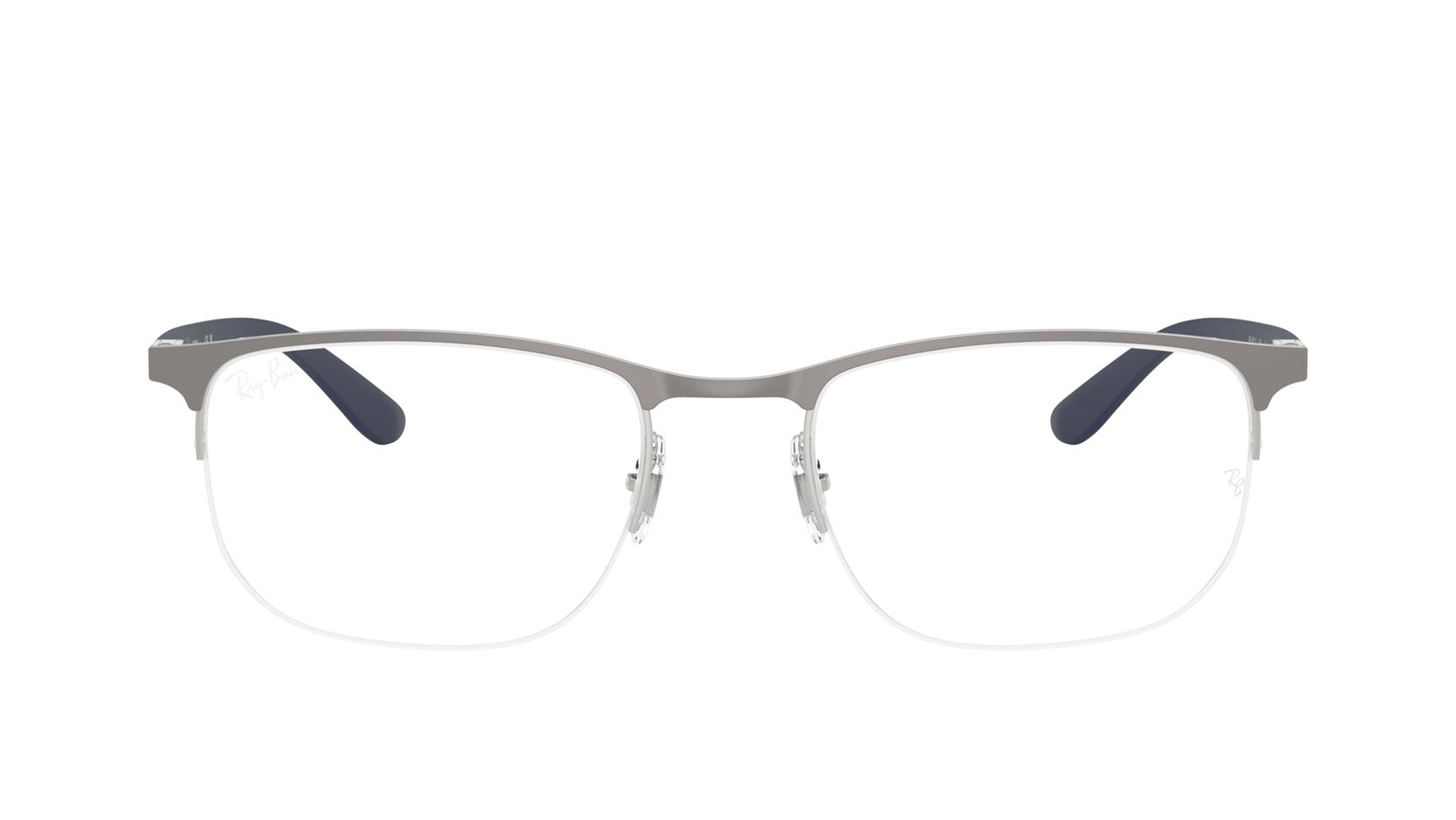 Image 1 of Grey Rectangle Eyeglasses for Men and Women from Rayban Available at Titan Eye+