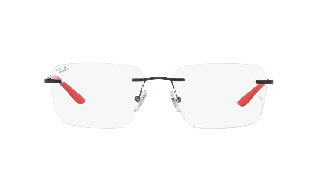 Image 1 of Black Rectangle Eyeglasses for Men from Rayban Available at Titan Eye+