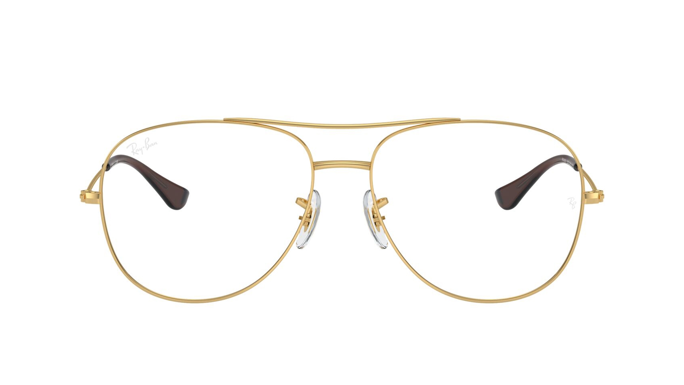 Image 1 of Gold Aviator Eyeglasses for Men and Women from Rayban Available at Titan Eye+