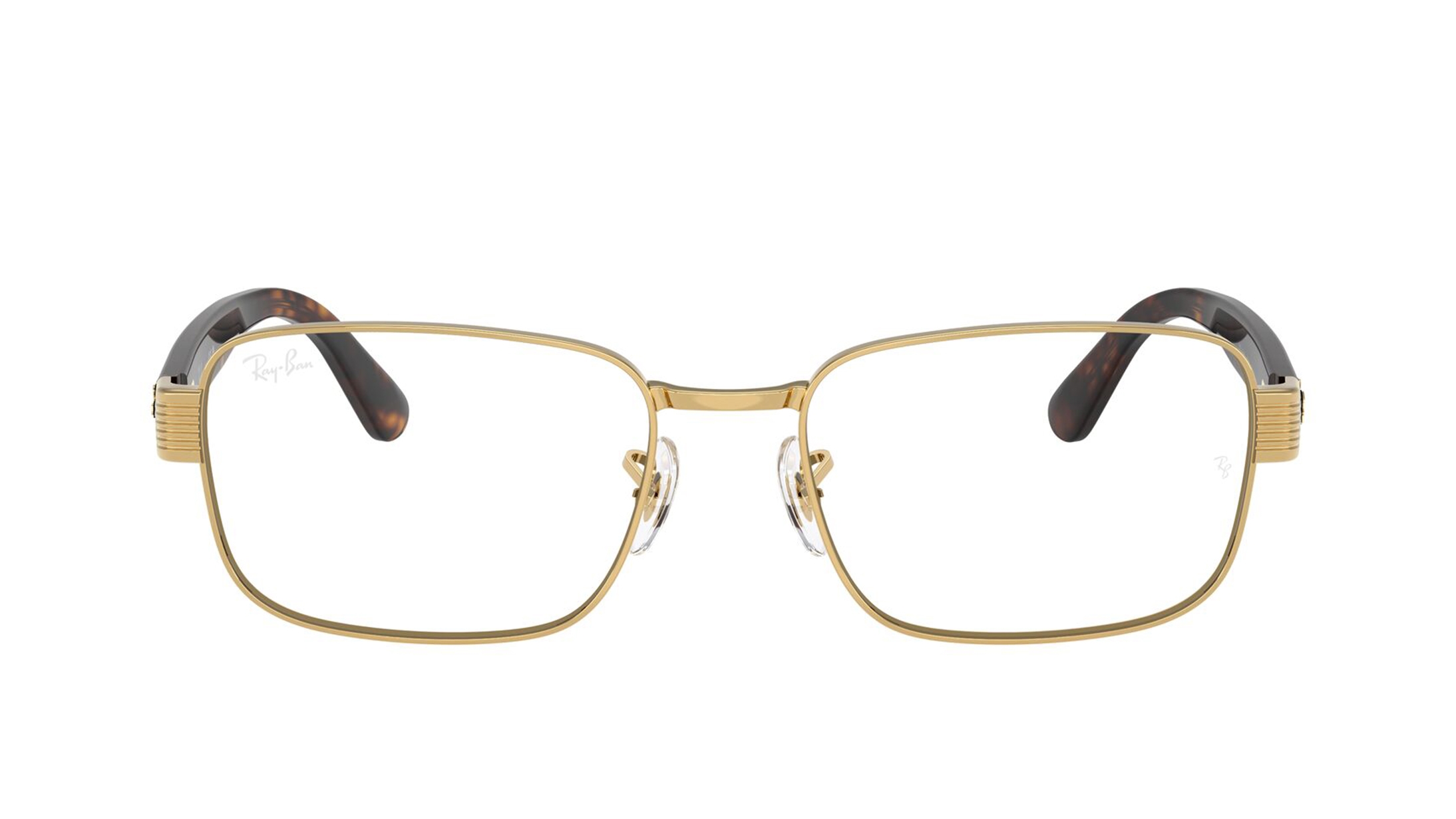 Image 1 of Gold Pillow Eyeglasses for Men And Women from Rayban Available at Titan Eye+