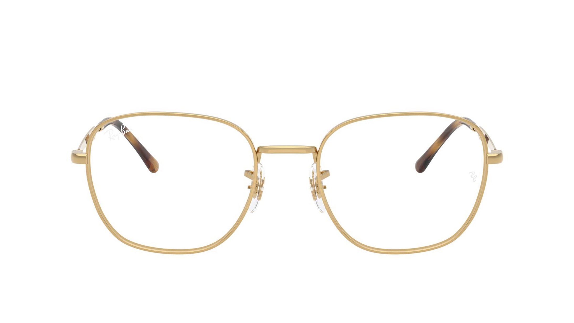 Image 1 of Gold Geometric Eyeglasses for Men and Women from Rayban Available at Titan Eye+