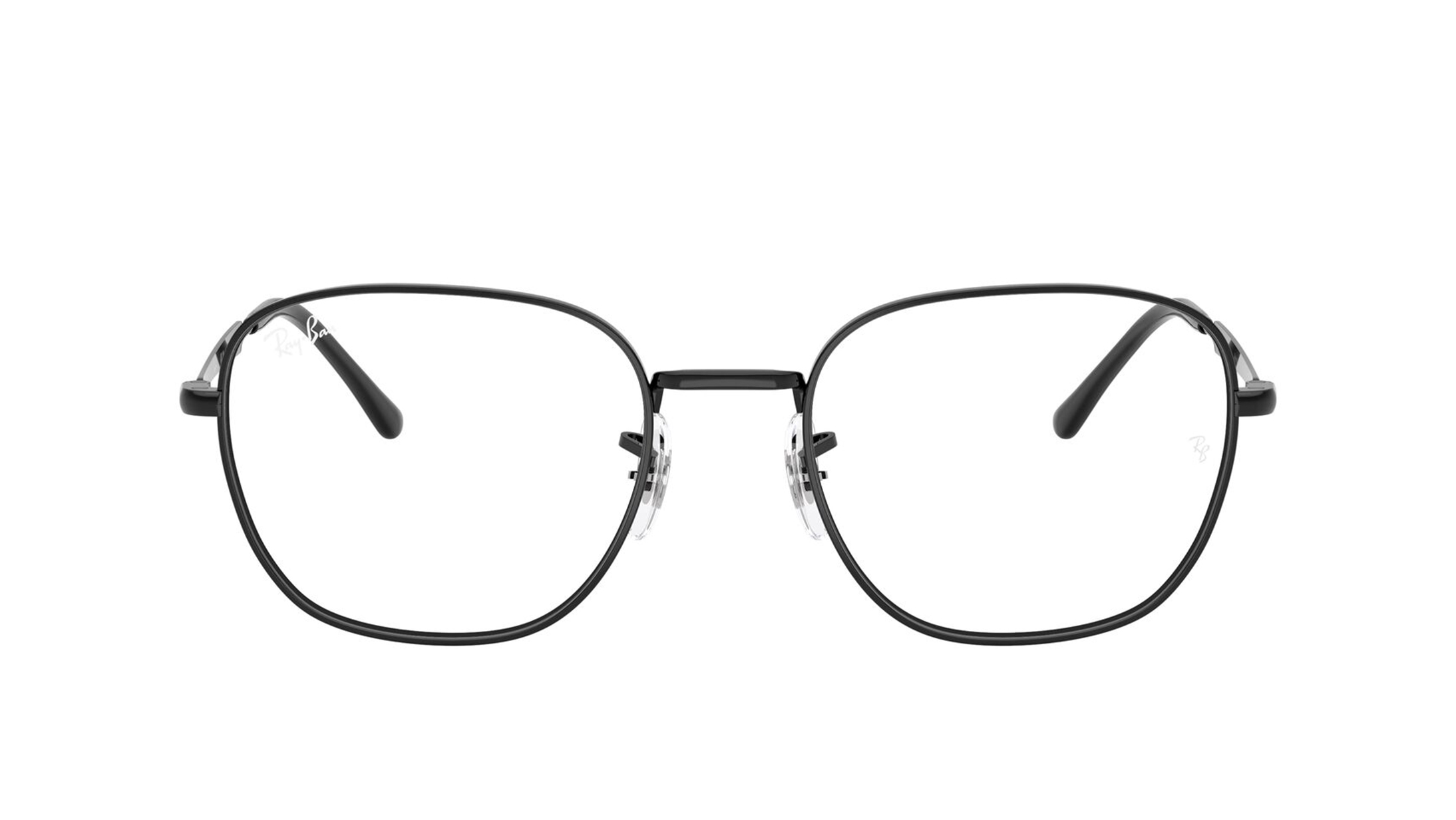 Image 1 of Black Geometric Eyeglasses for Men and Women from Rayban Available at Titan Eye+