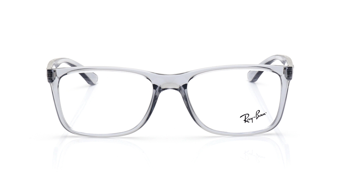 Image 1 of Grey Square Eyeglasses for Men and Women from Rayban Available at Titan Eye+
