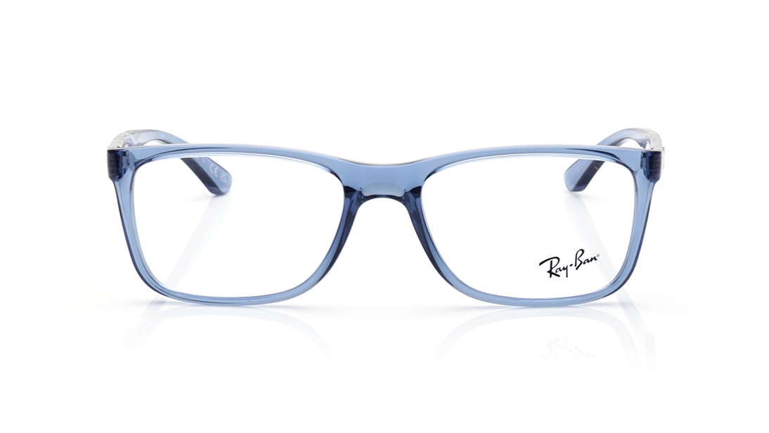 Image 1 of Blue Square Eyeglasses for Men and Women from Rayban Available at Titan Eye+