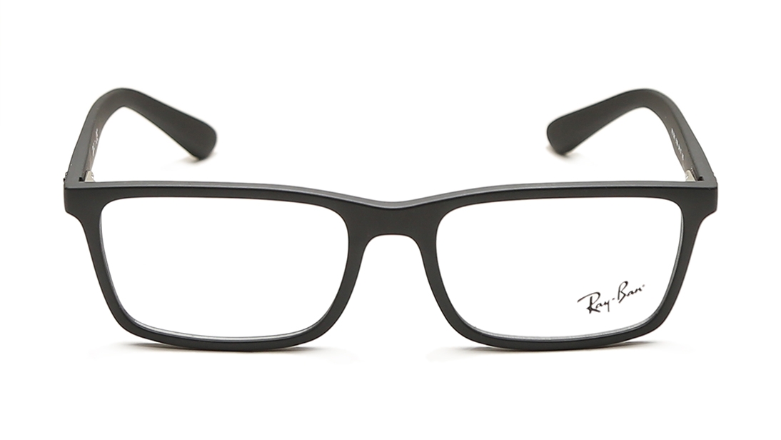Image 1 of Black Square Eyeglasses for Men and Women from Rayban Available at Titan Eye+