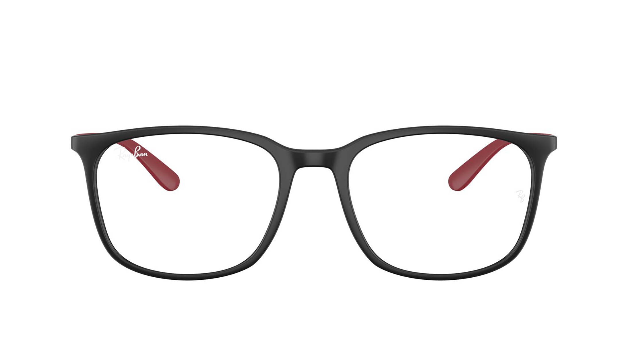 Image 1 of Grey Square Eyeglasses for Men and Women from Rayban Available at Titan Eye+