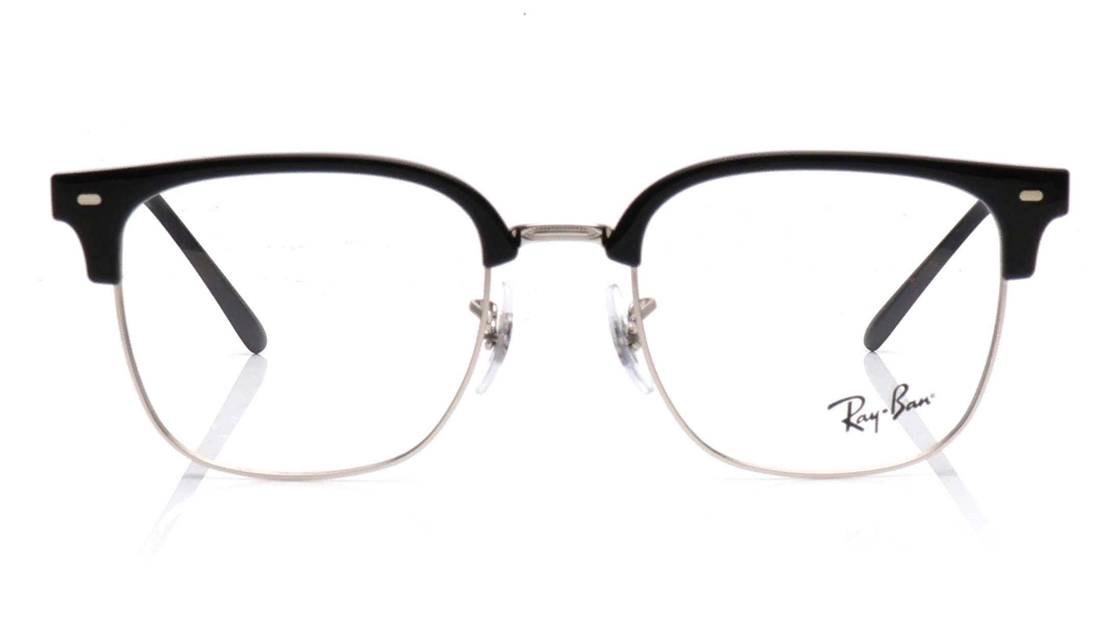 Image 1 of Black Clubmaster Eyeglasses for Men and Women from Rayban Available at Titan Eye+