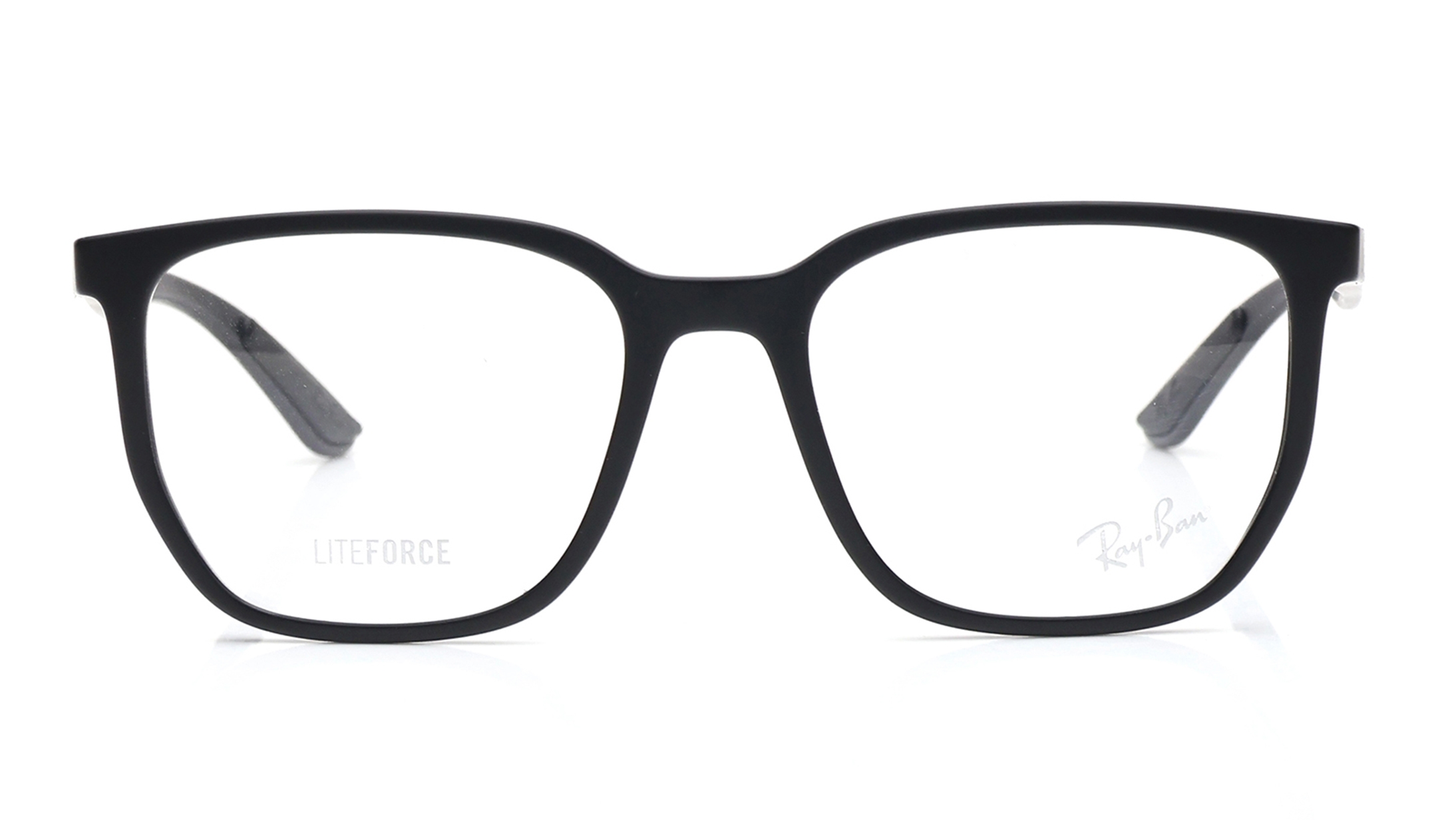 Image 1 of Black Square Eyeglasses for Men and Women from Rayban Available at Titan Eye+