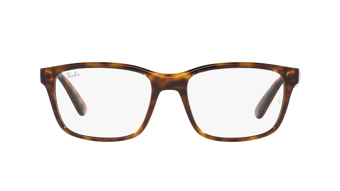 Image 1 of Havana Rectangle Eyeglasses for Men and Women from Rayban Available at Titan Eye+