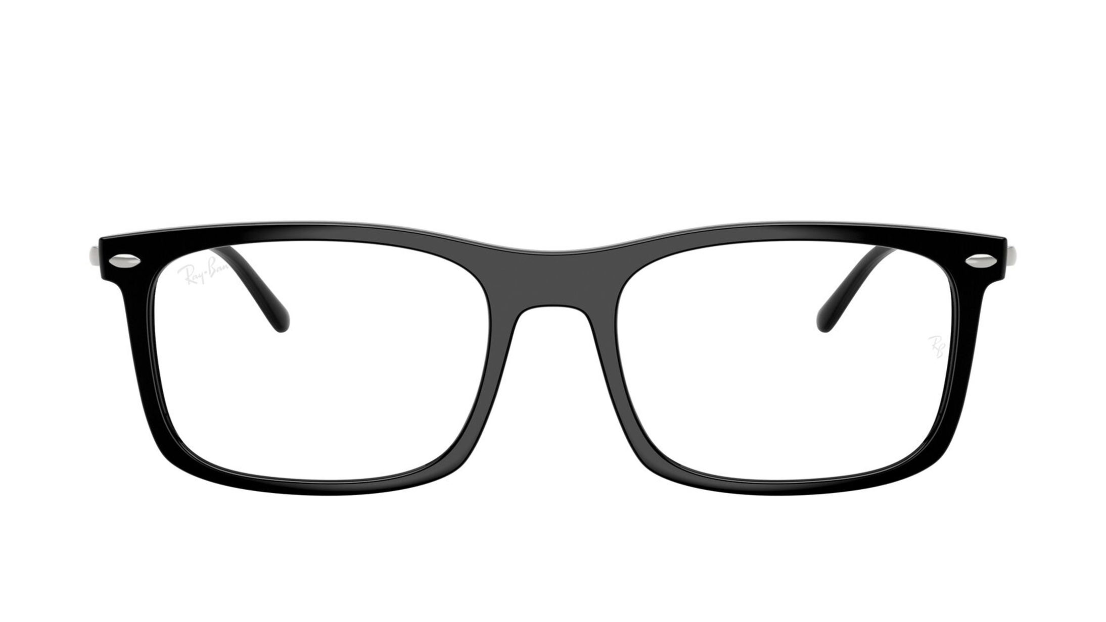 Image 1 of Black Rectangle Eyeglasses for Men and Women from Rayban Available at Titan Eye+