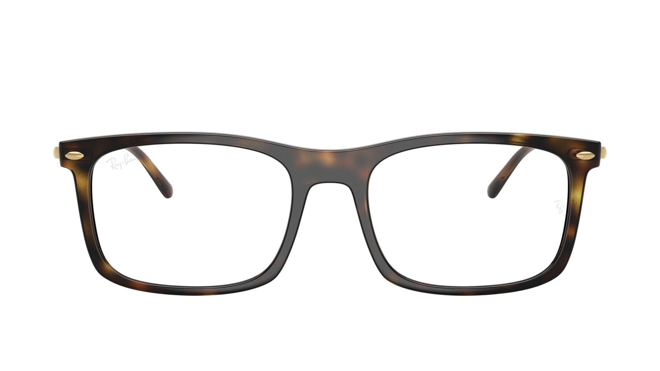 Image 1 of Havana Rectangle Eyeglasses for Men and Women from Rayban Available at Titan Eye+