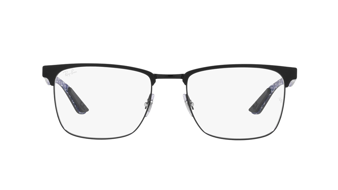 Image 1 of Black Square Eyeglasses for Men and Women from Rayban Available at Titan Eye+