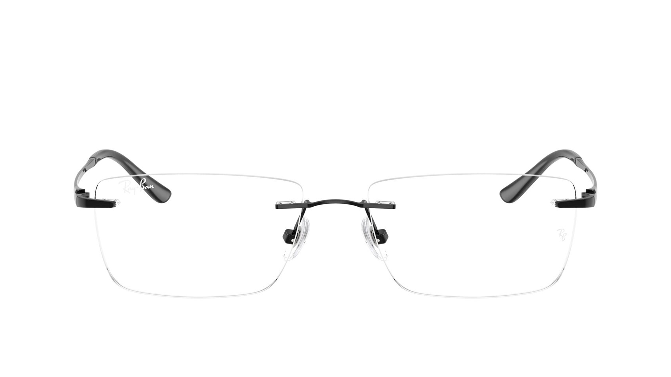 Image 1 of Black Rectangle Eyeglasses for Men and Women from Rayban Available at Titan Eye+