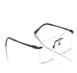 Image 2 of Black Rectangle Eyeglasses for Men and Women from Rayban Available at Titan Eye+