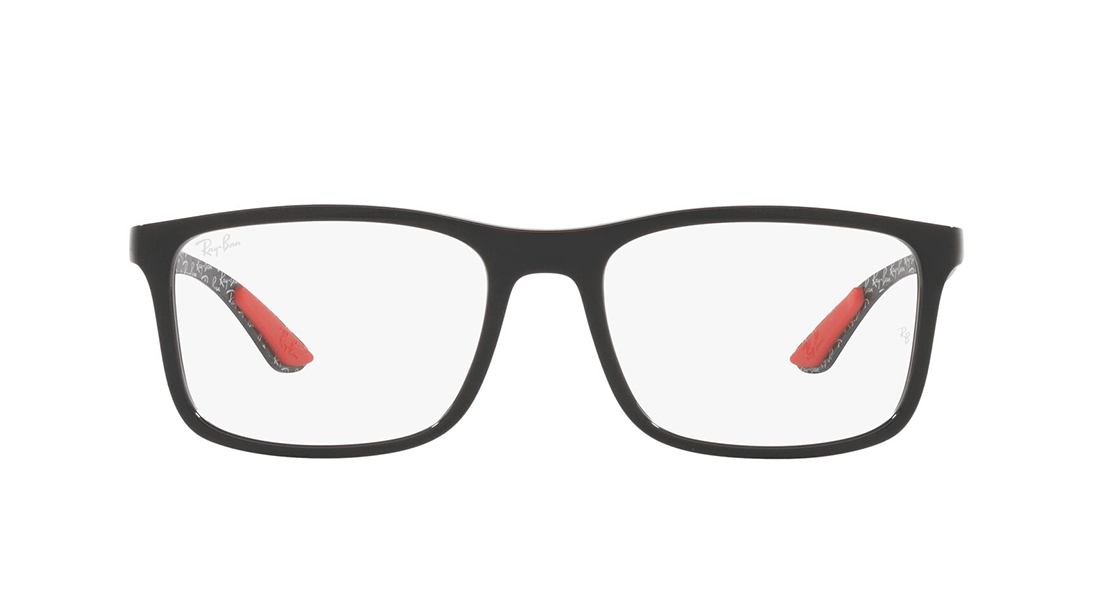 Image 1 of Black Rectangle Eyeglasses for Men and Women from Rayban Available at Titan Eye+