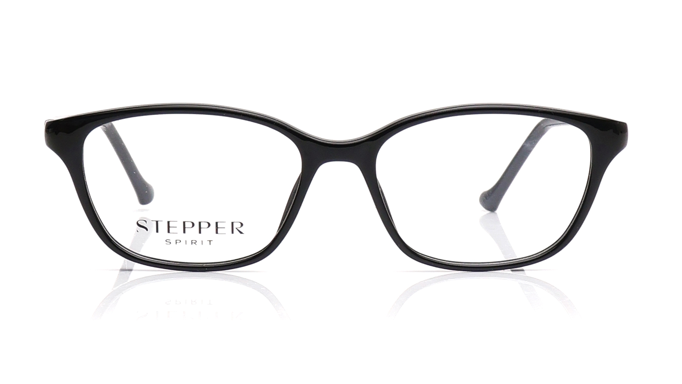 Image 1 of Black Oval Eyeglasses for Women from Stepper Available at Titan Eye+