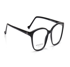 Image 2 of Black Oval Eyeglasses for Women from Stepper Available at Titan Eye+