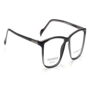 Image 2 of Black Square Eyeglasses for Men from Stepper Available at Titan Eye+