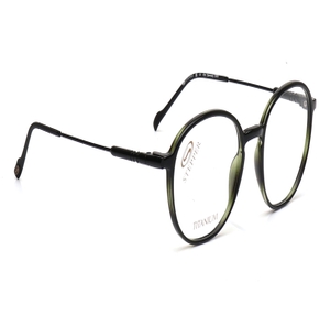 Image 2 of Black Round Eyeglasses for Men and Women from Stepper Available at Titan Eye+