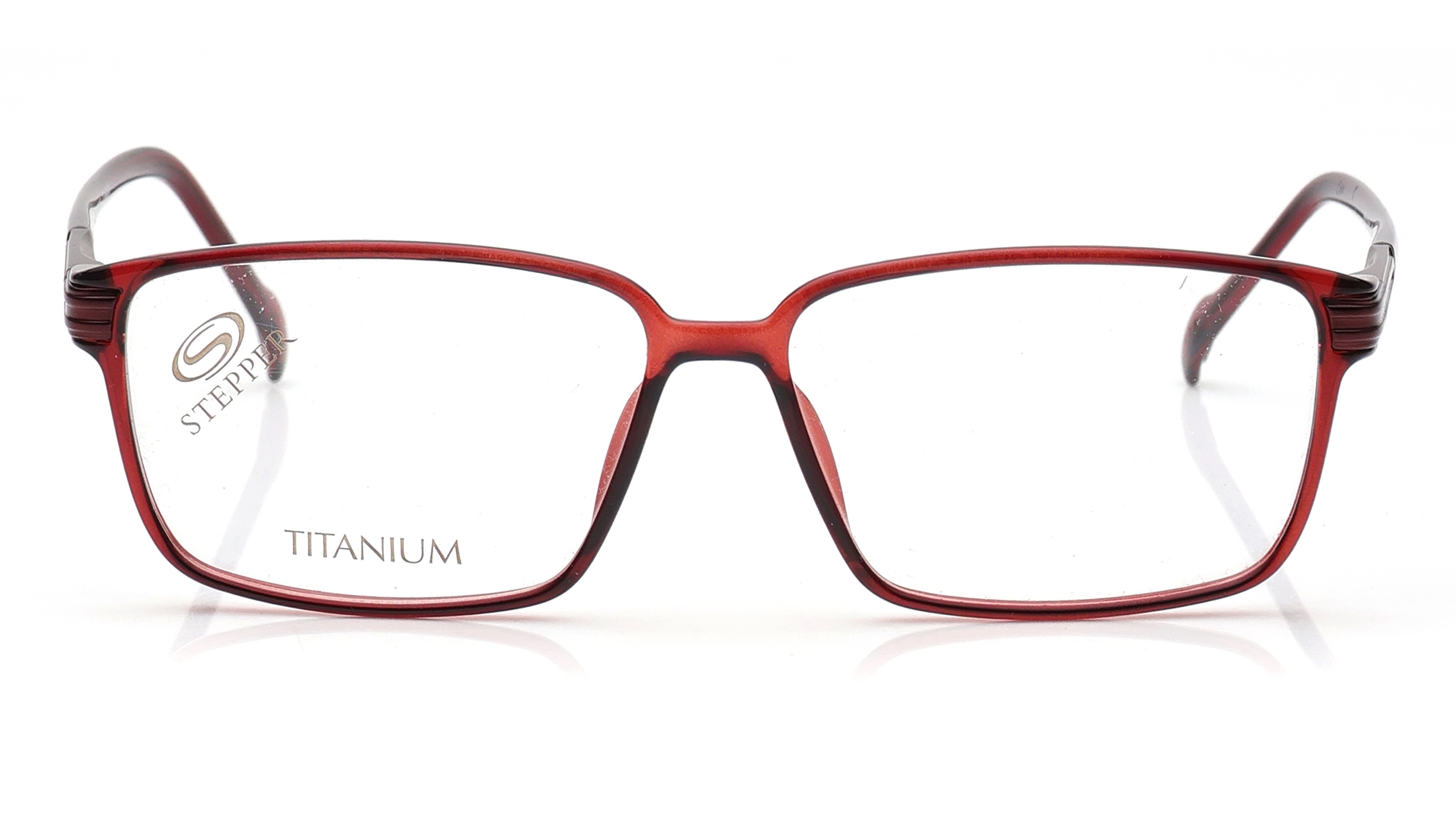 Image 1 of Red Square Eyeglasses for Men from Stepper Available at Titan Eye+