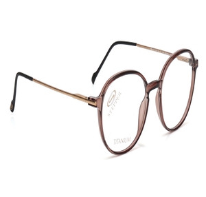 Image 2 of Brown Round Eyeglasses for Women from Stepper Available at Titan Eye+