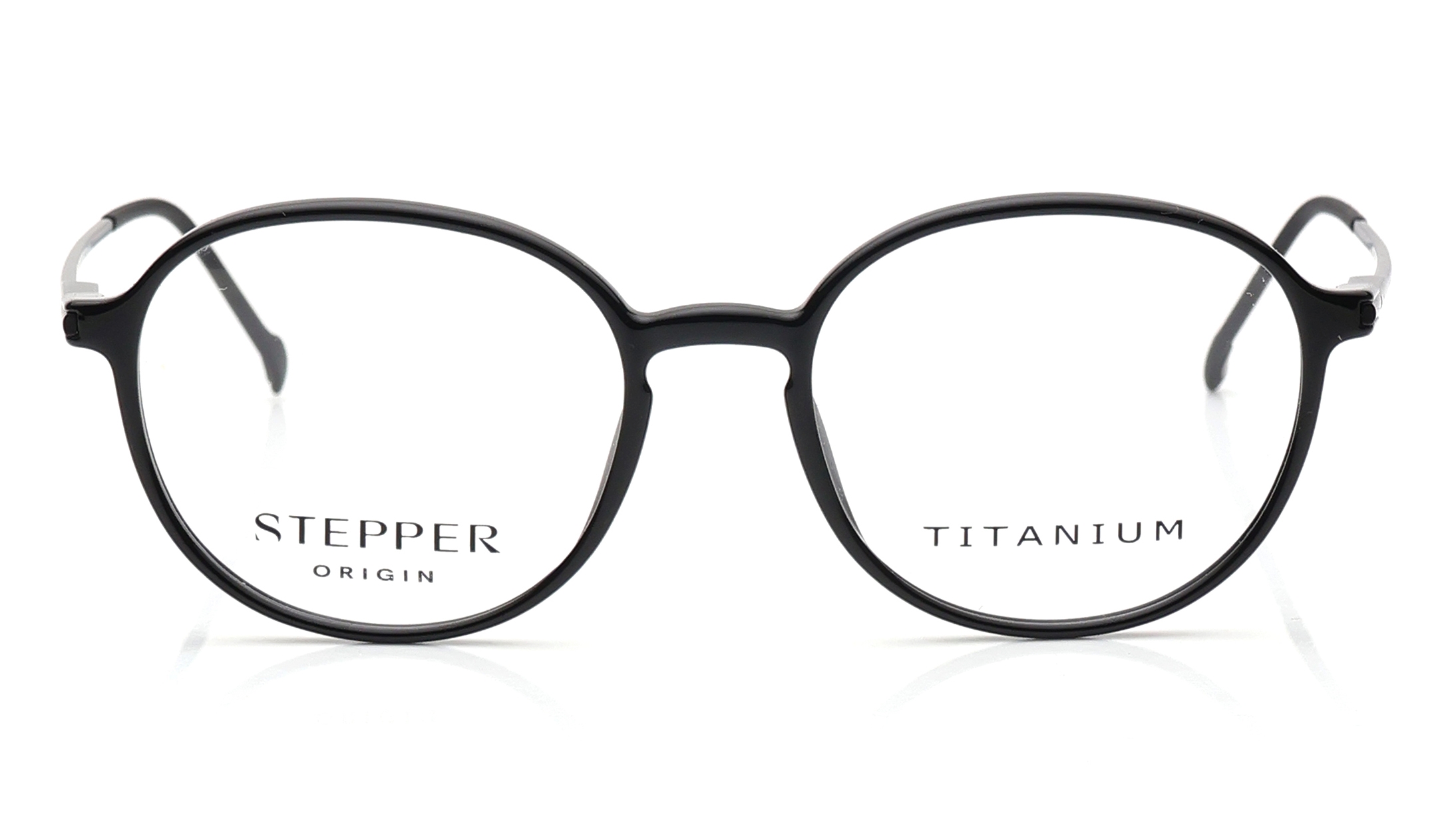 Image 1 of Black Round Eyeglasses for Women from Stepper Available at Titan Eye+