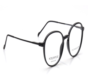 Image 2 of Black Round Eyeglasses for Women from Stepper Available at Titan Eye+