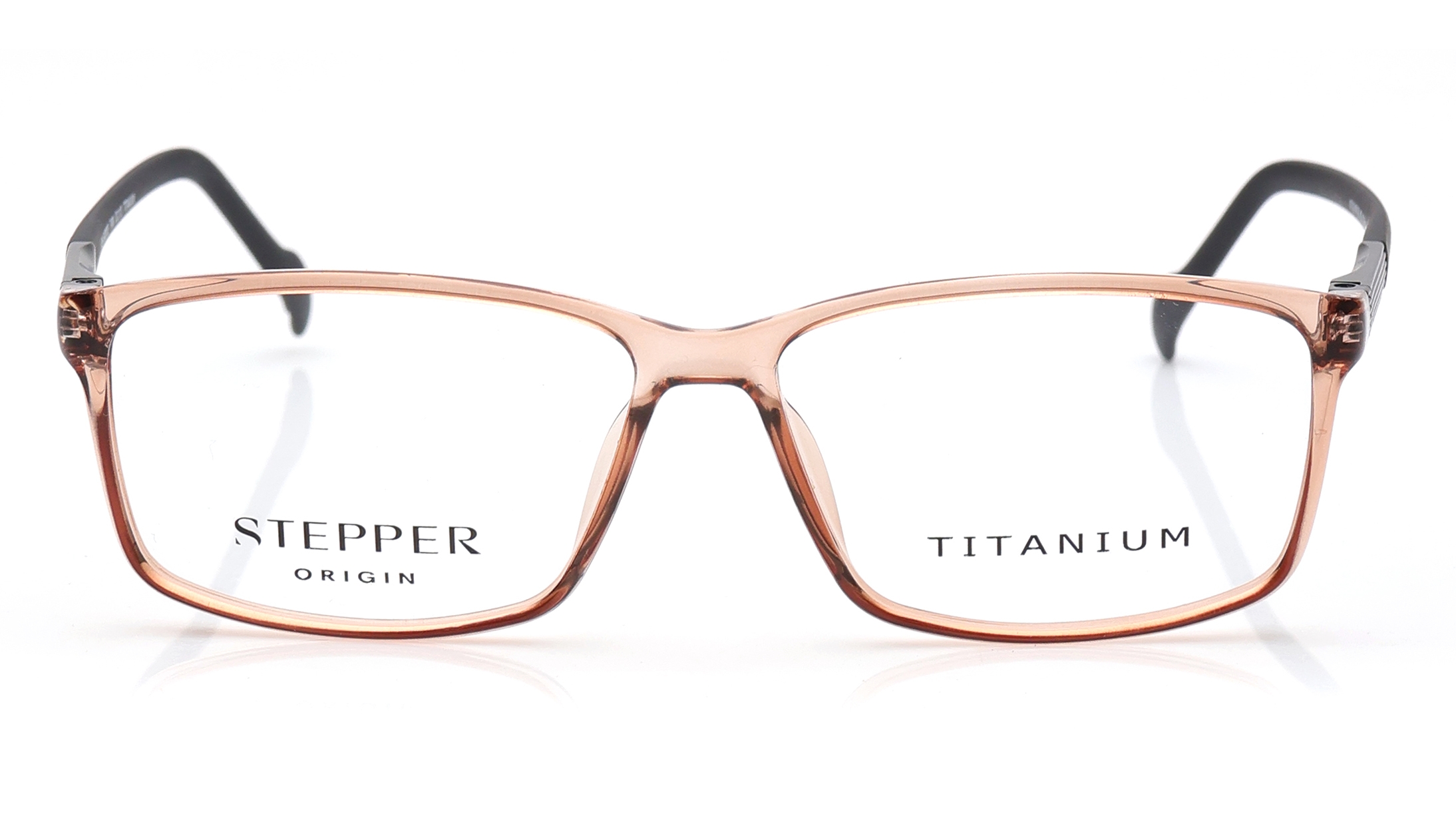Image 1 of Copper Rectangle Eyeglasses for Men from Stepper Available at Titan Eye+