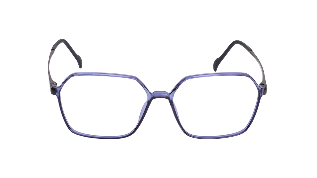Image 1 of Blue Geometric Eyeglasses for Men from Stepper Available at Titan Eye+