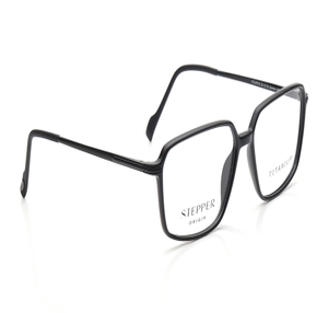 Image 2 of Black Rectangle Eyeglasses for Men from Stepper Available at Titan Eye+