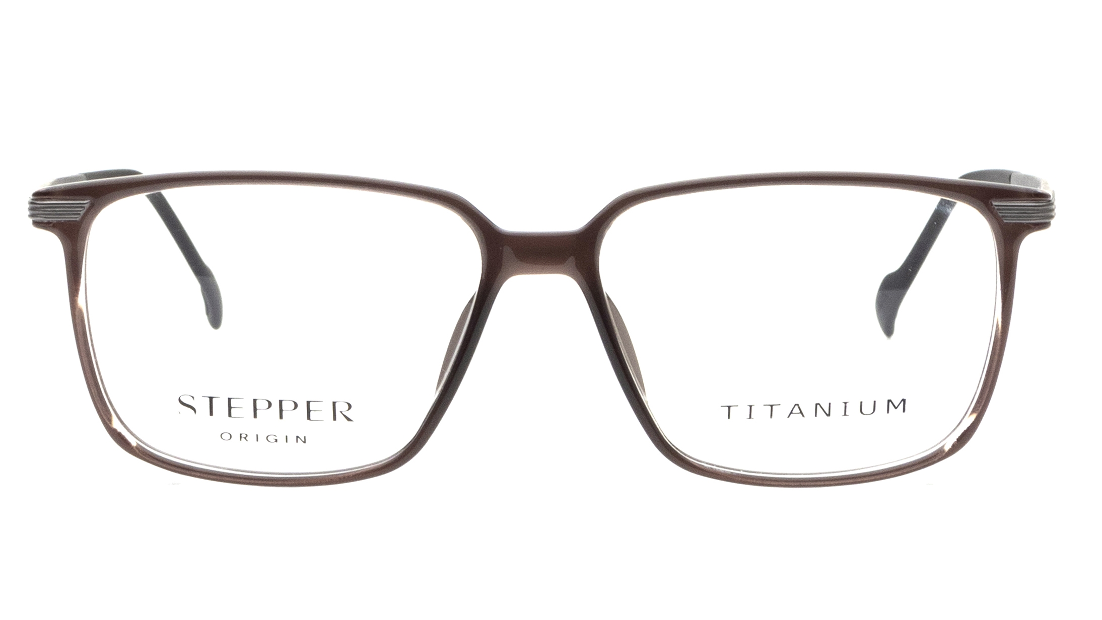 Image 1 of Grey Square Eyeglasses for Men from Stepper Available at Titan Eye+