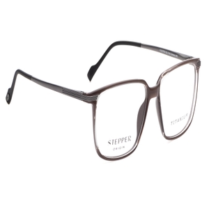 Image 2 of Grey Square Eyeglasses for Men from Stepper Available at Titan Eye+
