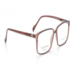 Image 2 of Brown Square Eyeglasses for Men from Stepper Available at Titan Eye+