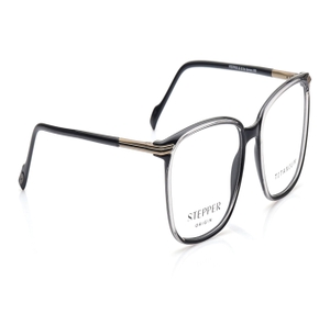 Image 2 of Black Oval Eyeglasses for Men from Stepper Available at Titan Eye+