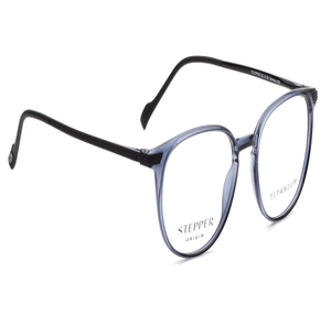 Image 2 of Black Round Eyeglasses for Men from Stepper Available at Titan Eye+