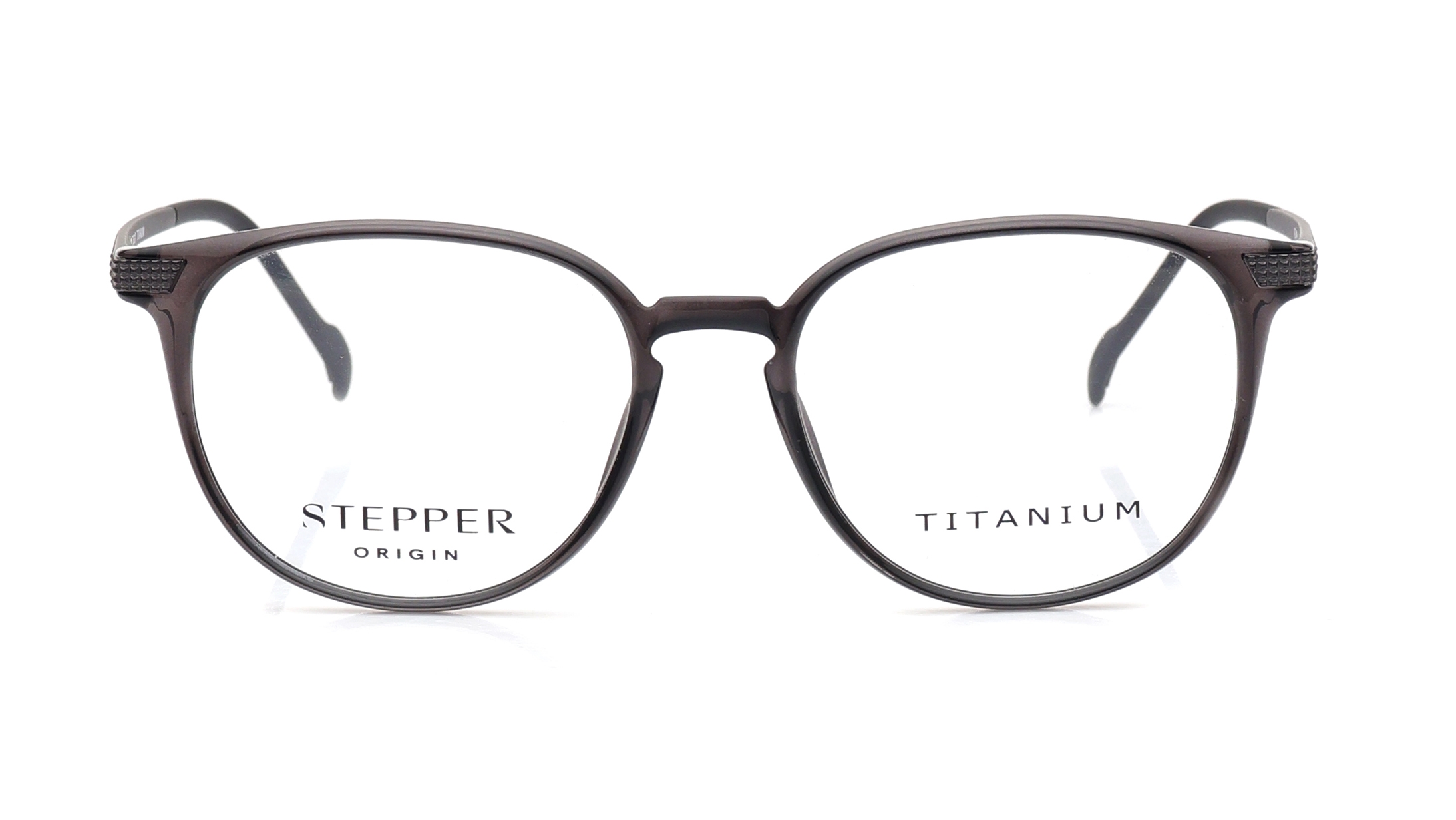 Image 1 of Black Oval Eyeglasses for Men from Stepper Available at Titan Eye+