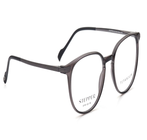 Image 2 of Black Oval Eyeglasses for Men from Stepper Available at Titan Eye+