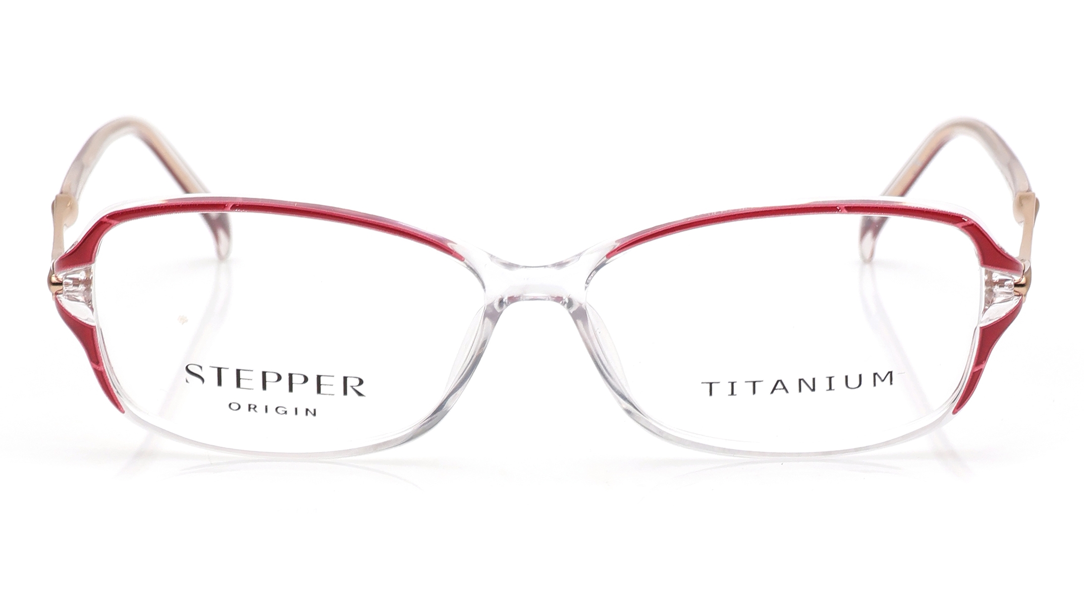 Image 1 of Red Rectangle Eyeglasses for Women from Stepper Available at Titan Eye+