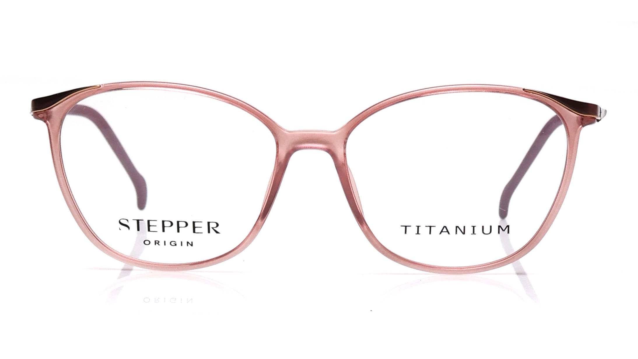 Image 1 of Pink Oval Eyeglasses for Women from Stepper Available at Titan Eye+