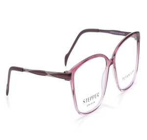 Image 2 of Pink Rectangle Eyeglasses for Women from Stepper Available at Titan Eye+