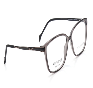 Image 2 of Grey Rectangle Eyeglasses for Women from Stepper Available at Titan Eye+