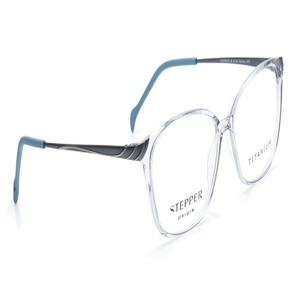 Image 2 of Blue Rectangle Eyeglasses for Women from Stepper Available at Titan Eye+