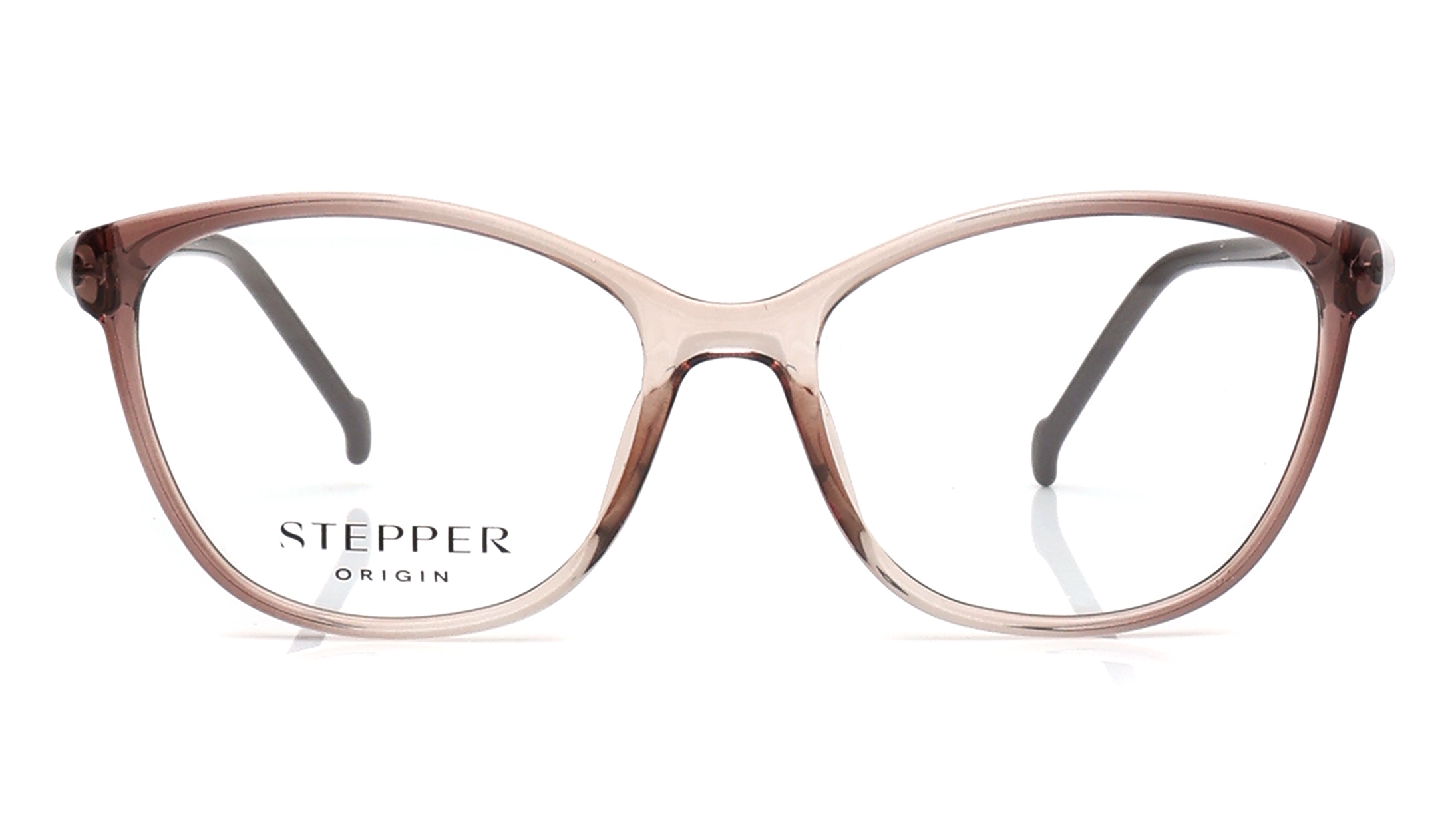 Image 1 of Grey Oval Eyeglasses for Women from Stepper Available at Titan Eye+