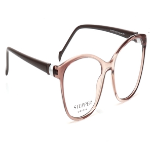 Image 2 of Grey Oval Eyeglasses for Women from Stepper Available at Titan Eye+