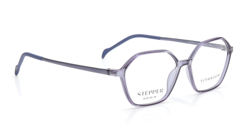 Image 2 of Blue Geometric Eyeglasses for Women from Stepper Available at Titan Eye+