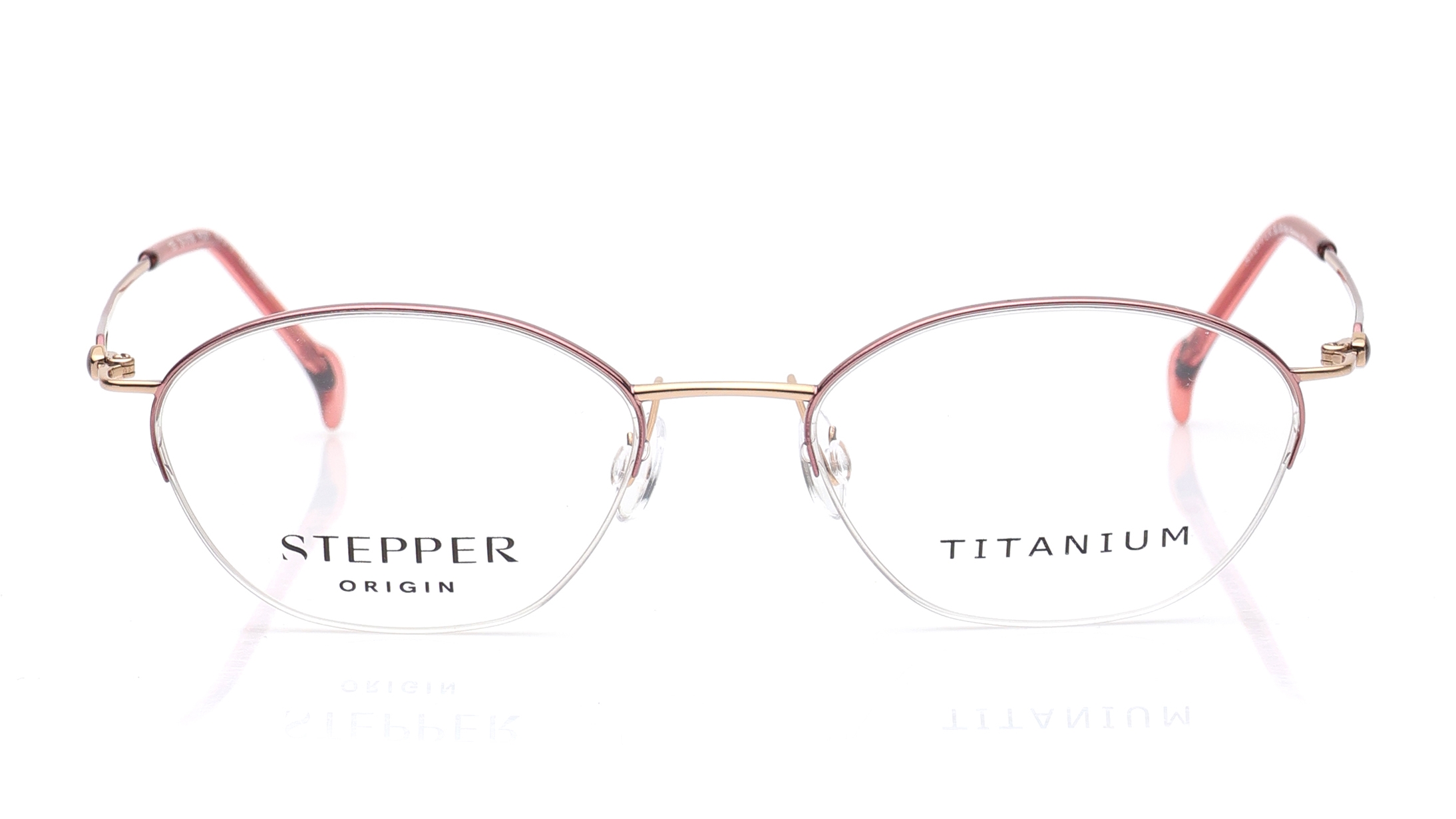Image 1 of Pink Oval Eyeglasses for Women from Stepper Available at Titan Eye+