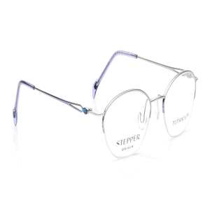 Image 2 of Blue Oval Eyeglasses for Women from Stepper Available at Titan Eye+